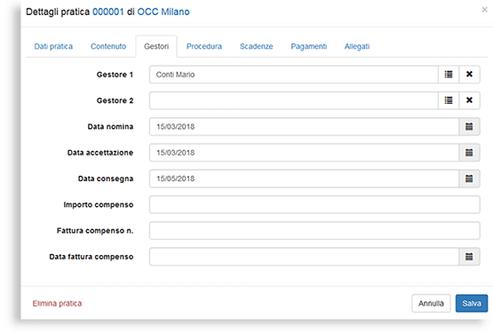 gestione delle pratiche