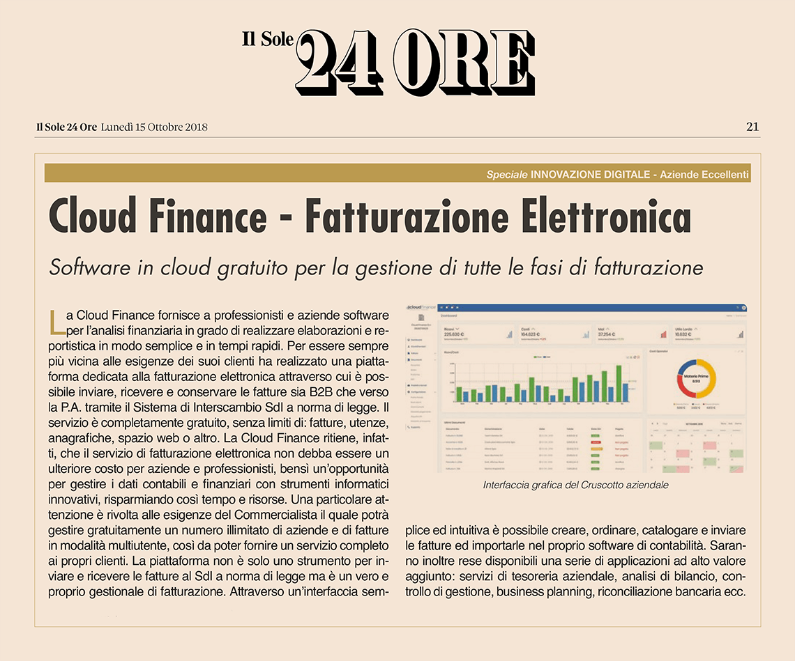 Recensione sole 24 ore Fatturazione Elettronica