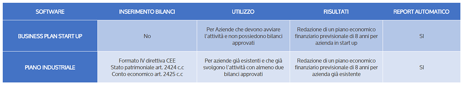 software business plan italiano