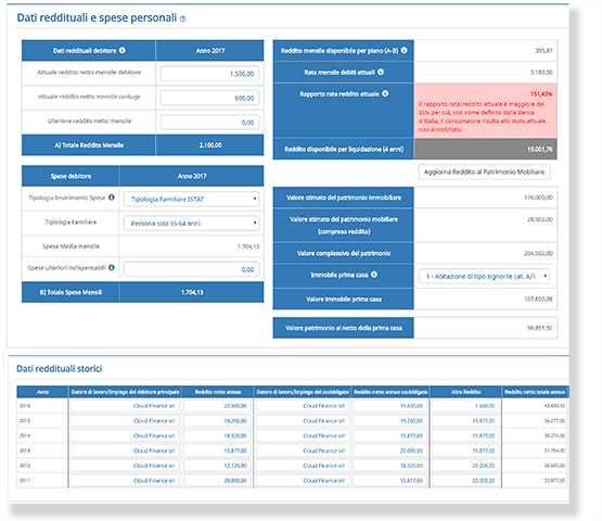 dati-reddituali-personali Software Liquidazione Controllata - Dati reddituali personali