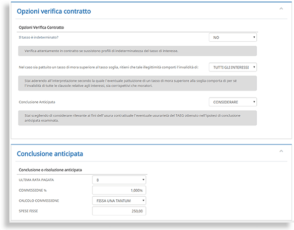 opzioni-verifica-contratto Software Usura Mutui e Leasing - Opzione verifica contratto