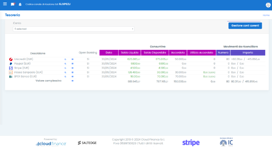 Software di Fatturazione Elettronica FreeInvoice - riconiliazione automatica