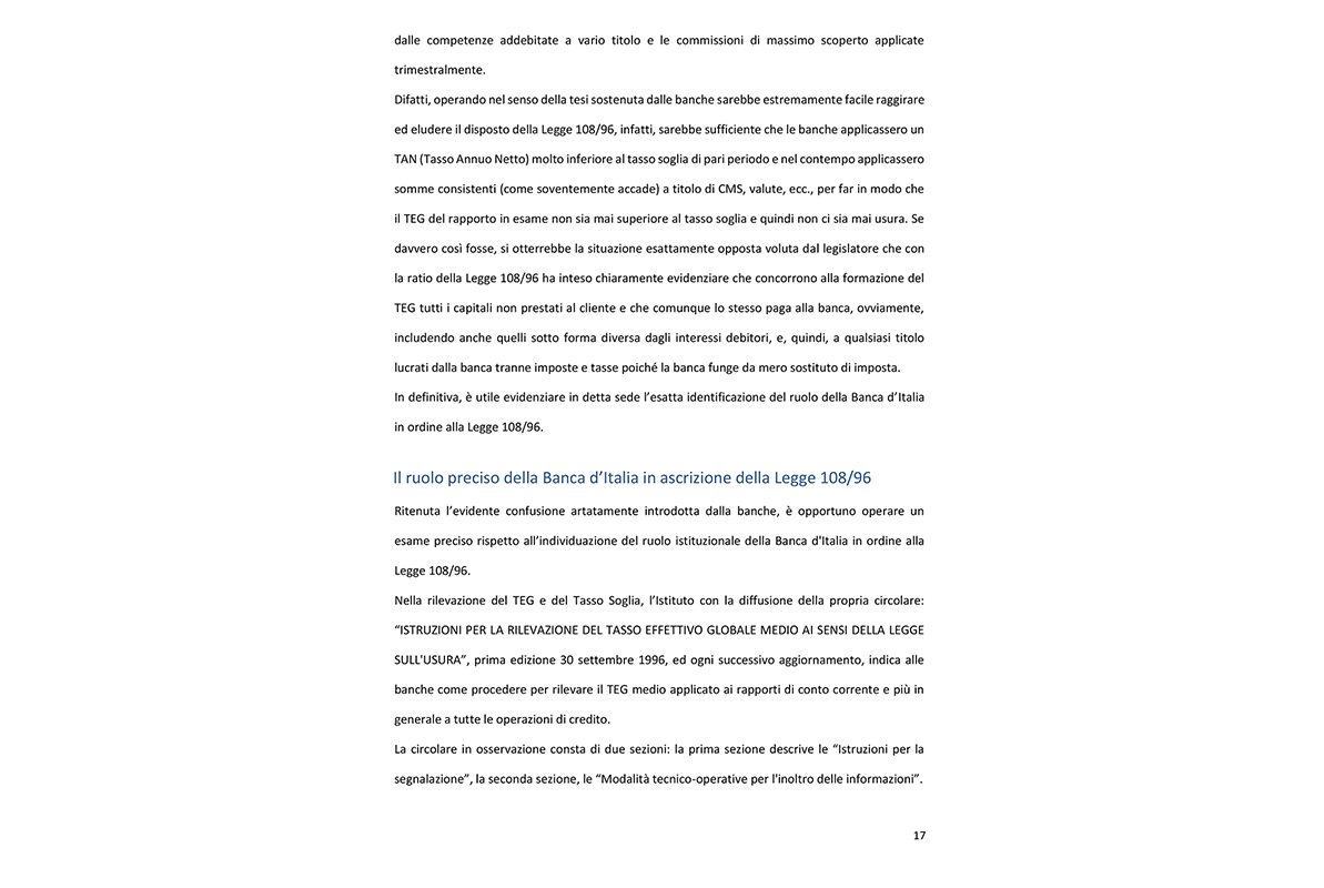 Fac Simile Piano del Consumatore - ruolo banca d'Italia