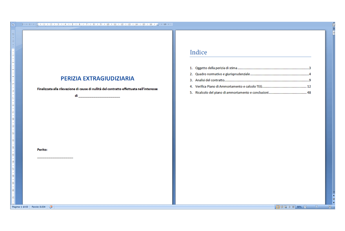 Perizia Econometrica Usura Mutui e Leasing - perizia extragiudiziaria
