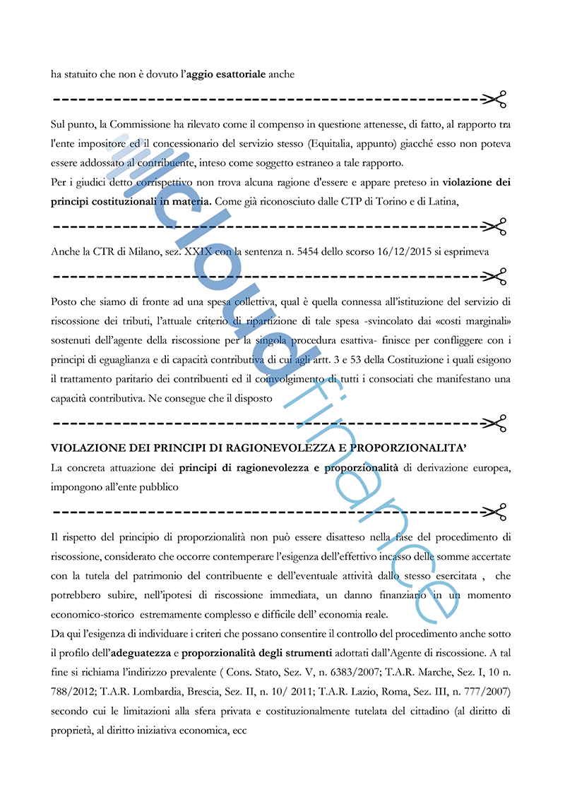 fac simile ricorso cartelle Equitalia - pag 5