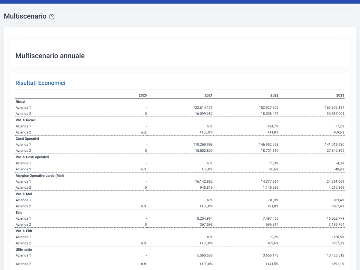 Software Gestione della Crisi e strumenti di allerta - Analisi Multiscenario e What-if