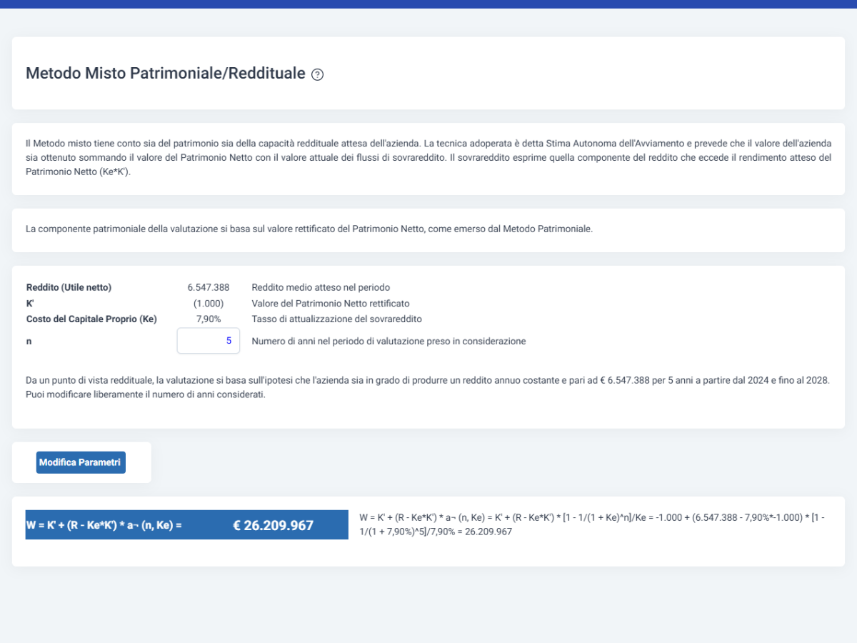 Software Valutazione Aziendale - discounted cash flow